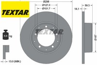2X Bremsscheibe Textar 92230503 2 Bremsscheiben Hinterachse Hinten