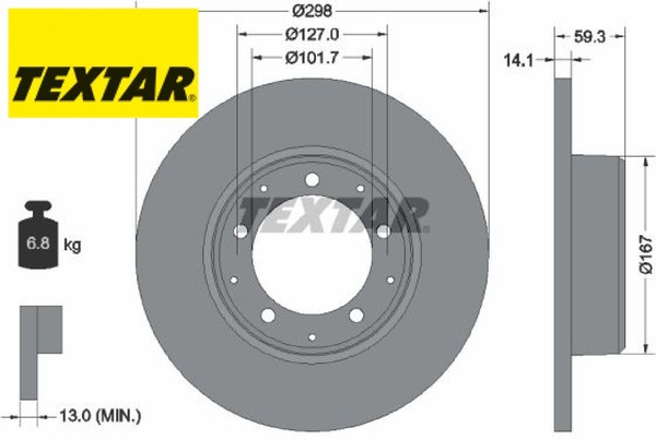2X Bremsscheibe Textar 92230503 2 Bremsscheiben Hinterachse Hinten-image