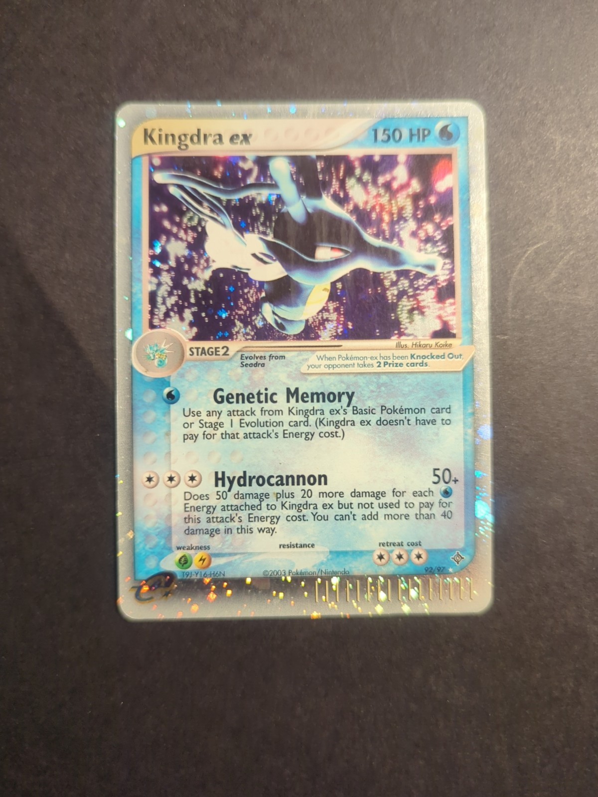 Pokemon 2003 EX Dragon Kingdra EX #92/97 LP Card