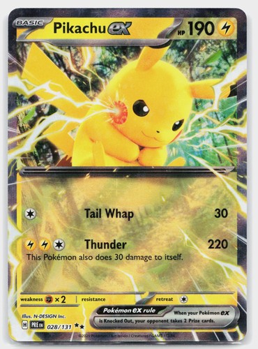 Pikachu ex Holofoil SV: Prismatic Evolutions 028/131 Pokemon Near Mint