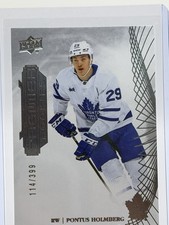 2022-23 UD Premier Pontus Holmberg Rookie Card #133 /399 RC Maple Leafs