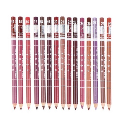 1Pcs Professional Wood Lip liner Waterproof Lady Long Lasting Lip Liner Pencil