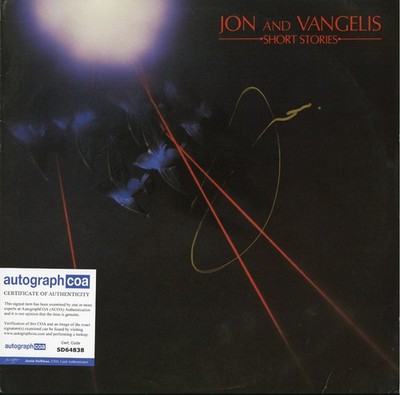 SIGNED Jon Anderson of YES Vinyl Record, Jon and Vangelis Short Stories ACOA
