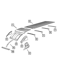 Genuine Mopar Roof Bow 68172623AC