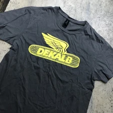 Dekalb Seed T Shirt Size Med Gray Yellow Logo Farming Corn Harvesting Tractor