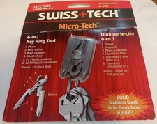 Swiss+Tech Micro Tech 6 in 1 Key Ring tool  Stainless Steel Muti-tool 2009
