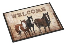 Carolines Treasures Sb3059mat Doormat With Horses 18x27 Carolines Treasures Sb3059mat Doormat With Horses 18x27
