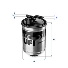 Kraftstofffilter UFI 24.415.00 Filtereinsatz für POLO 9K9B SEAT VW CADDY 6V2 6V5