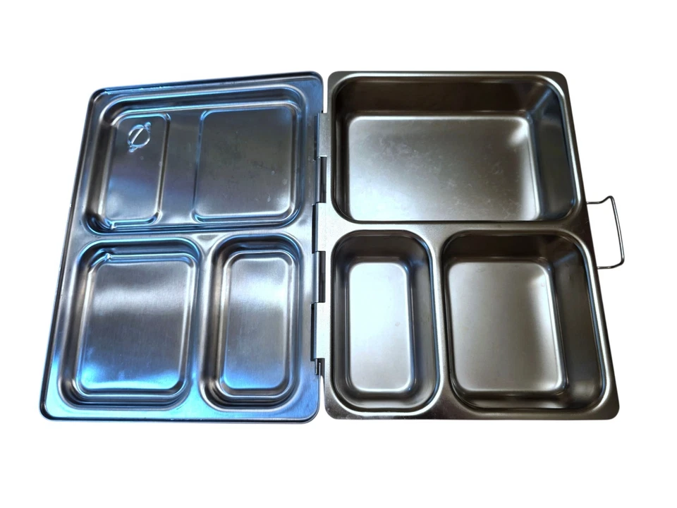 Lancheira PlanetBox lançamento aço inoxidável 3 compartimentos profundo Bento - Imagem 2 de 4