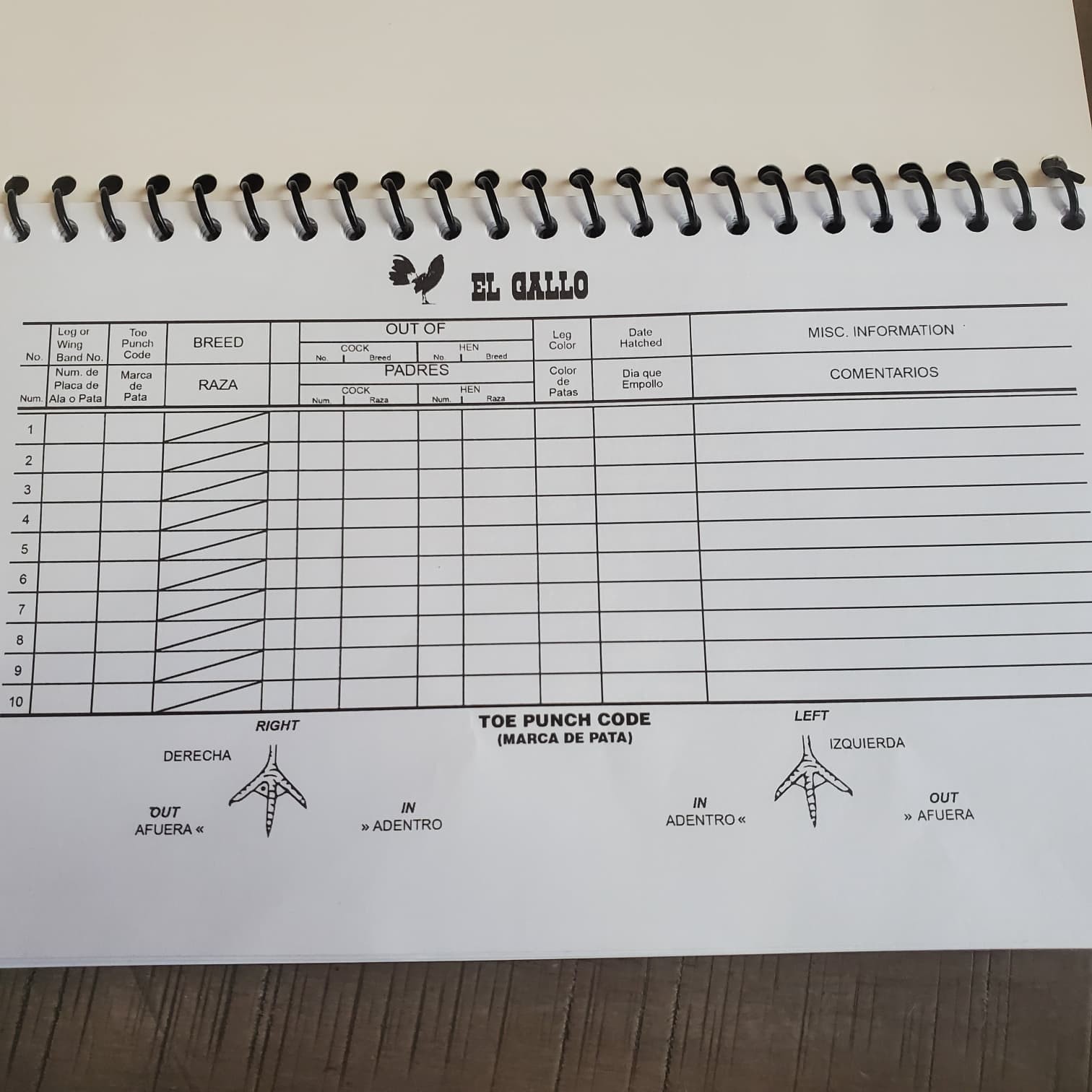 как выглядит GLOBILLA Rooster Breeding Record Book Poultry Log Spiral Bound Chicken Register фото