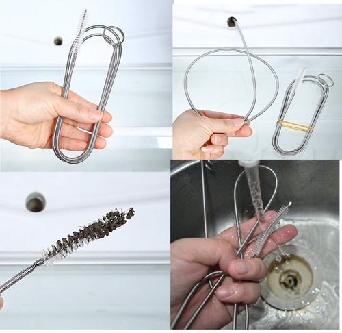 ICEYLI 2 Pack 60 Inch Long Flexible Tube Cleaning Brush, Stainless Steel and ... - Picture 3 of 6
