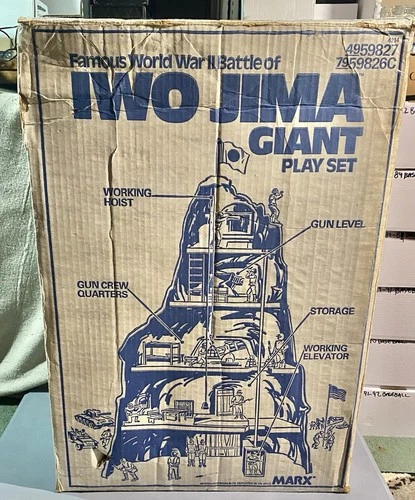 Marx Battle Of Iwo Jima Giant Playset In Box See For Parts Incomplete Rare!