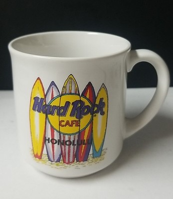 Hard Rock Cafe Honolulu Hawaii Coffee mug Cup Surf Boards 
