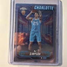 2024-25 Topps Chrome - KJ Simpson Jr. #102 Blue Basketball Refractor (RC)