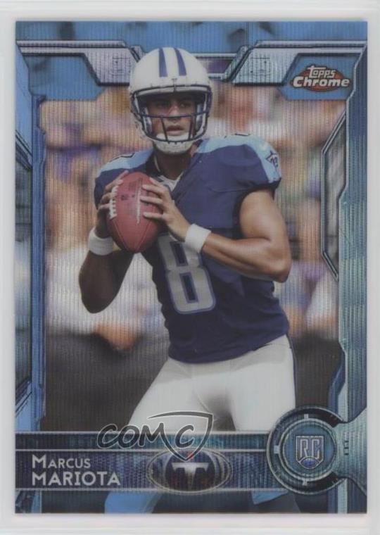 2015 Topps Chrome Rookies Blue Wave Refractor Marcus Mariota #150 4y0