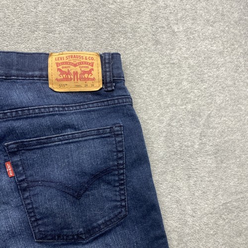 Levis 511 Jeans Boys 18 Reg 29x29 Blue Denim Slim Fit Straight Leg Stretch Logo - Picture 12 of 16