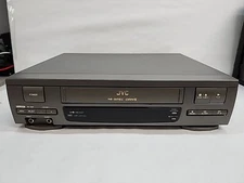 JVC VCR - HR-J41OU Hi-Spec Drive VHS Cassette Tape Player Grey - TESTED