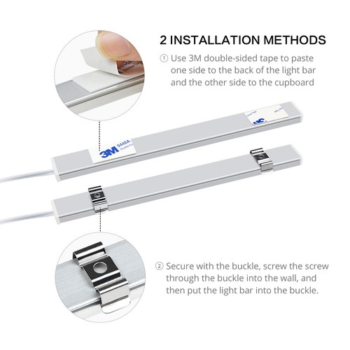 Kitchen LED Hand Sweep Motion Sensor Under Cabinet Closet Light Home Strip Lamp - Picture 5 of 18