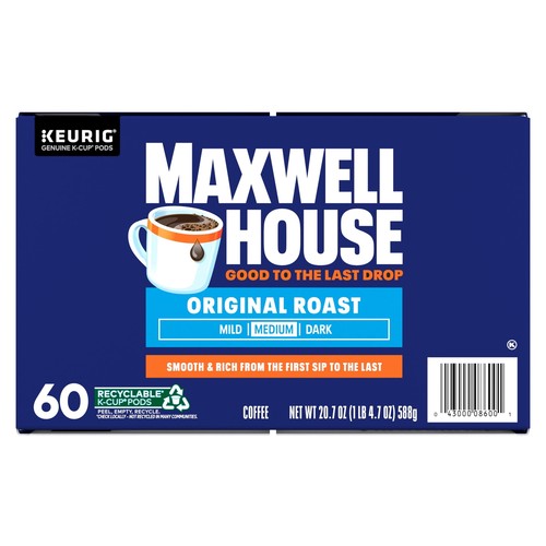 Maxwell House Original Roast Medium Roast K-Cup® Coffee Pods, 60 ct Box - Picture 12 of 19