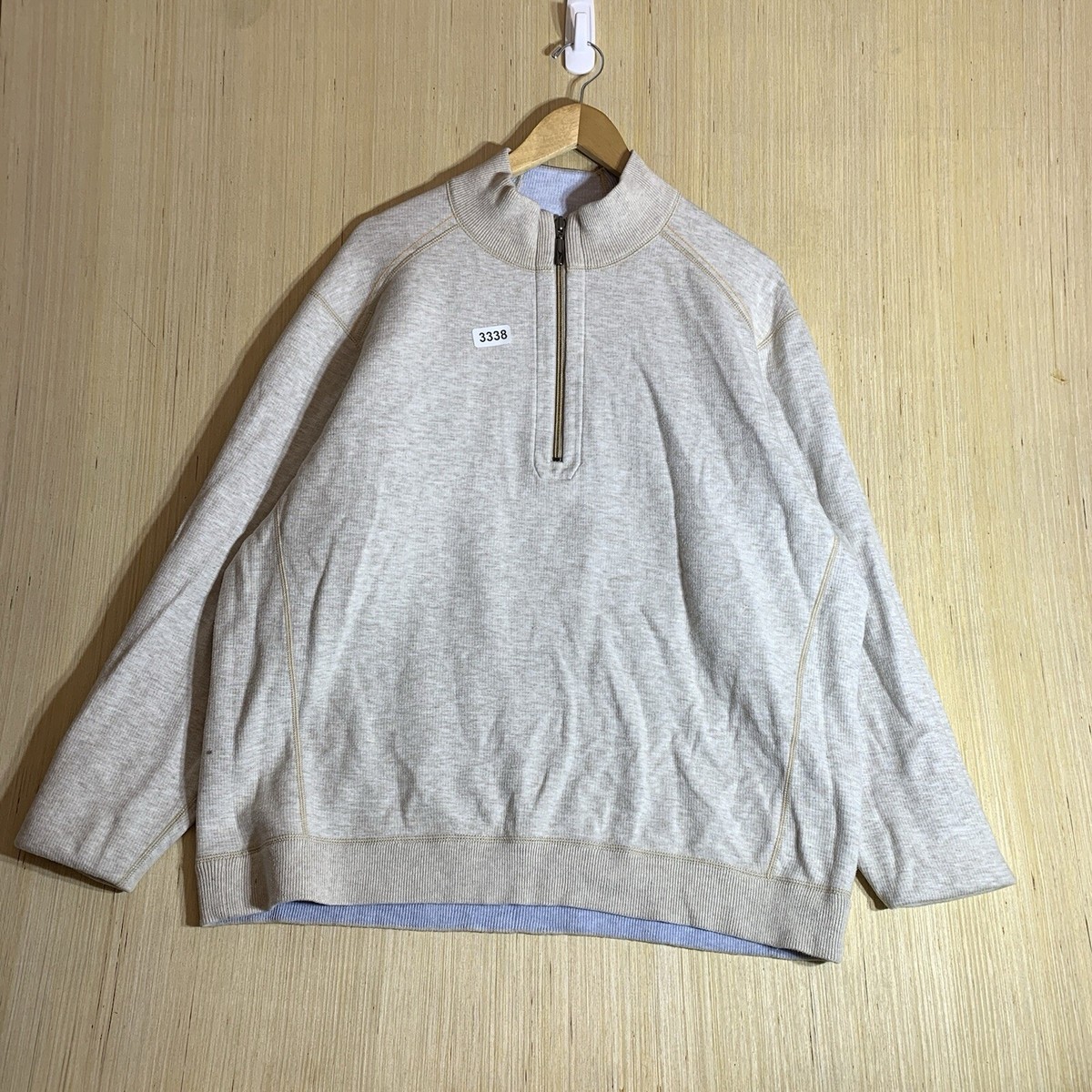 Tommy Bahama Sweater Adult Extra Large Beige Long Sleeve Men's