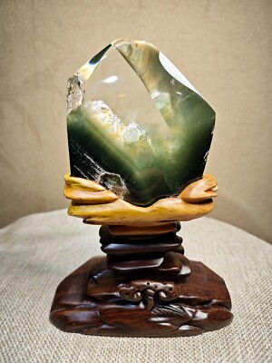 1.38LB Top Rare Natural ghost phantom Quartz Mineral specimen Crystal Decor