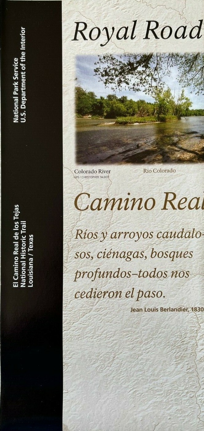 EL CAMINO REAL de los TEJAS TRAIL NATIONAL PARK SERVICE UNIGRID BROCHURE/MAP New