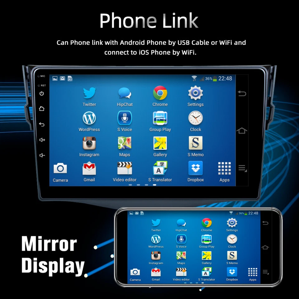 Radio estéreo para automóvil Apple Carplay GPS BT para Toyota RAV4 2006-2012 9" Android 15 Foto 4 de 4