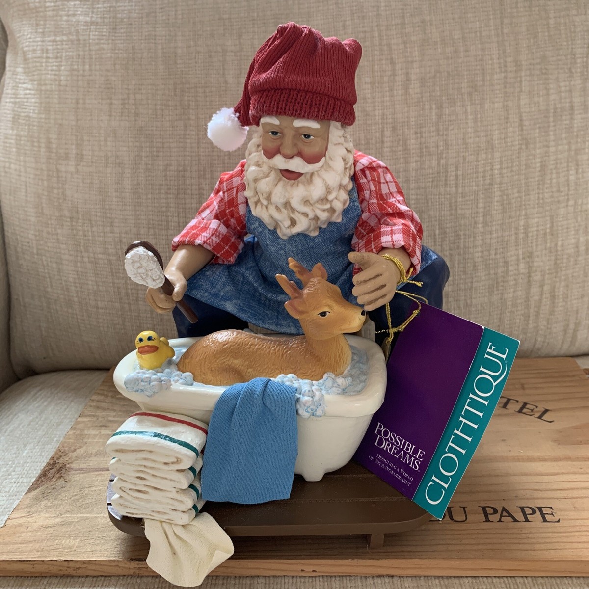 Possible Dreams Clothique Santa Rub A Dub Raindeer Bubble Bath NIB
