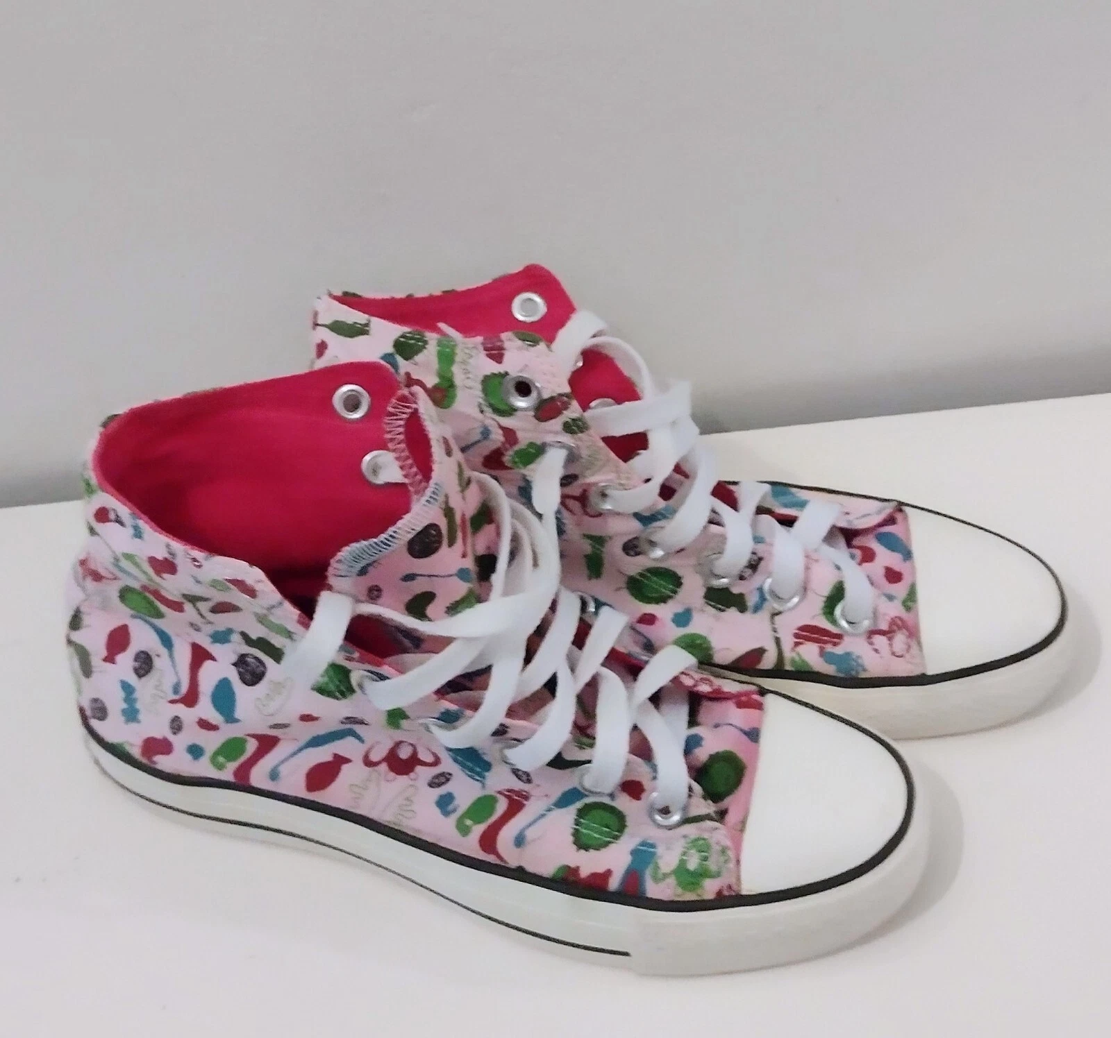 Converse All Star 4.5 rosa scarabocchio alto scarabocchio