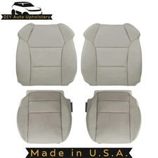 For 2007-2013 Acura MDX Driver & Passenger Top & Bottom Leather Seat Cover Gray