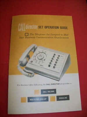 Western Electric Color Call Director Telephone Set Operation Guide  9/1963