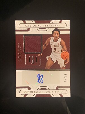 2022 National Treasures Collegiate Legacy Scottie Barnes RPA 44/49
