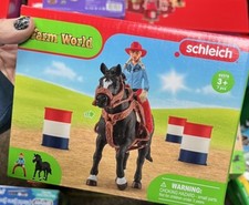 Schleich Farm World Cowgirl Barrel Racing Fun Set 42576 NEW Sealed Box