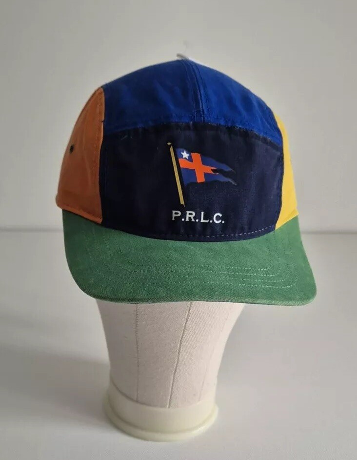 BNWT Polo Ralph Lauren PRLC Cotton Sapphire Star Panel Gear Cap Multi