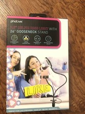 New Photive 3.5  Selfie Ring Light With 26  Gooseneck Stand Universal Fit