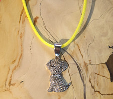 Dog Crystal Pave Necklace with Clear Crystals 18 Inch