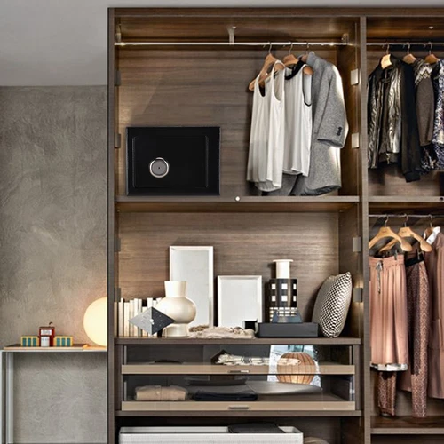 Caja fuerte ignífuga caja fuerte para muebles caja fuerte para documentos armario para dinero caja fuerte de pared DE - Imagen 12 de 14