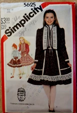 Simplicity 5625 Girl Size 10 Gunne Sax Skirt Blouse Self or Pre-Quilted Jacket