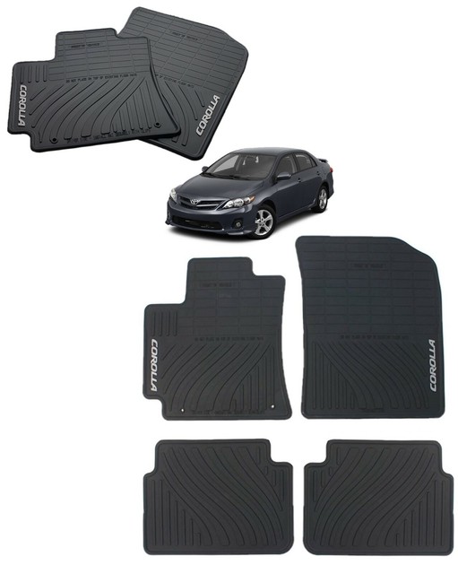 Toyota Corolla 09 13 2013 Factory OEM 4pc Rubber All Weather Floor Mats Set For Sale Online EBay