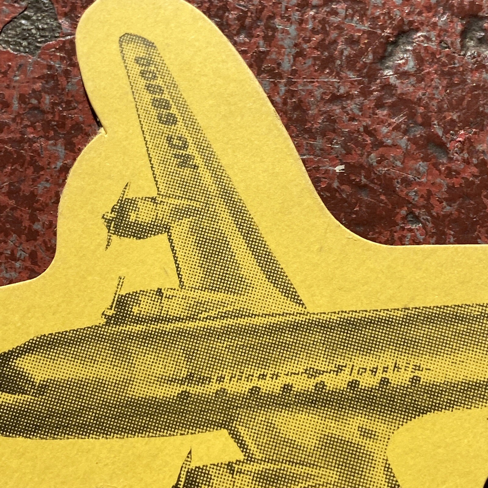 AA American Airlines Baggage Tag Vintage MidCentury Airplane shaped