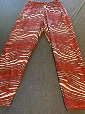 Vintage 80s Zubas Tiger Stripe Pants Rocker Hair Metal Band Stage Wear Gym Beach