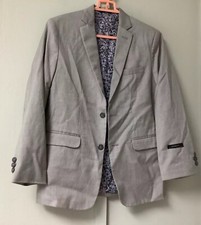 Van Heusen Boys Blazer 16R Gray Sport Coat 3 Button Jacket Formal Prom Lined