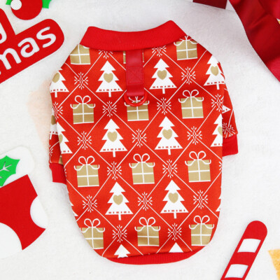 Dog Cat Puppy Christmas Tree Jumper Santa Vest Clothes Winter Warm Xmas Gift XS