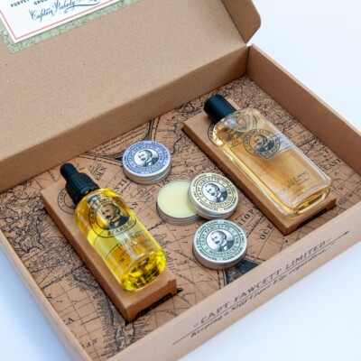 Captain Fawcett Parfum, Schnurrbartwachs, Bartöl Geschenkset  Set 134,95E ;