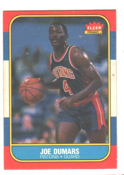 1986-87 Fleer Basketball Joe Dumars#27 Detroit Pistons RC Rookie Hall of Fame