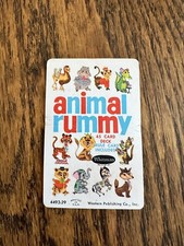 VTG Animal Rummy Card Game Complete Set Whitman Made USA Matching