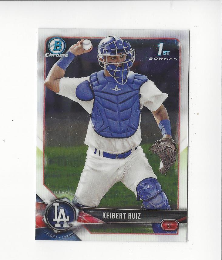 2018 Bowman Chrome Prospects #BCP79 Keibert Ruiz RC Rookie Dodgers Nationals