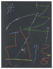 Joan Miro vintage 1958 pochoir 