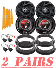 Power Acoustik 400 Watt 6.5 Front Rear Car Speakers For 1998-2022 Volkswagen