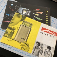 Vtg 1960 59 METZ MECABLITZ CAMERA FLASH Film Photography BROCHURES Junk Journal